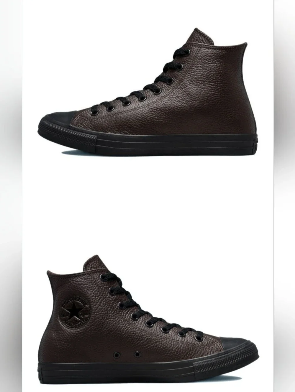 Classic High-Top Men's Leather Sneaker - Dark Brown